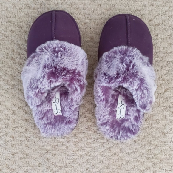jessica simpson purple slippers